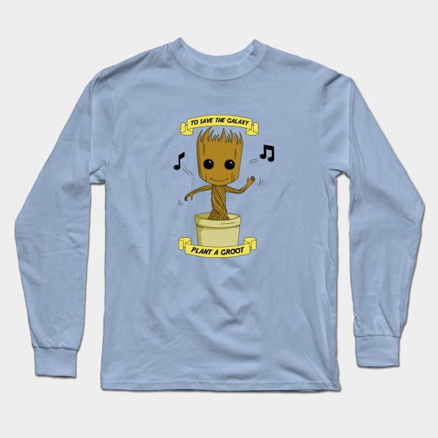 Plant a Groot Long Sleeve T-Shirt by Valem97